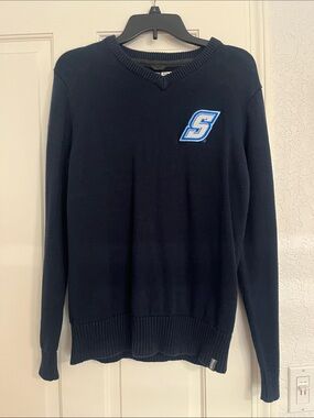 Sonoma State Navy V-Neck Sweater with S Patch